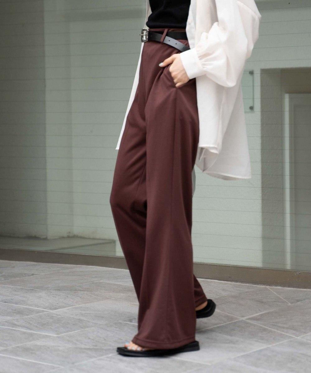 WEGO ポンチセンタープレスフレアパンツ 