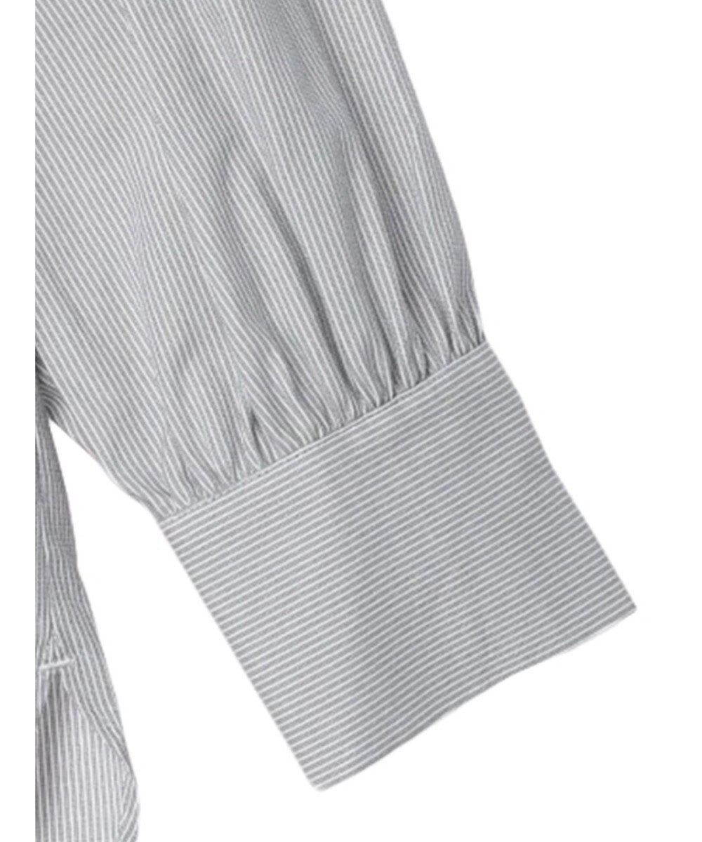 Green Parks パール釦ストライプシャツ 