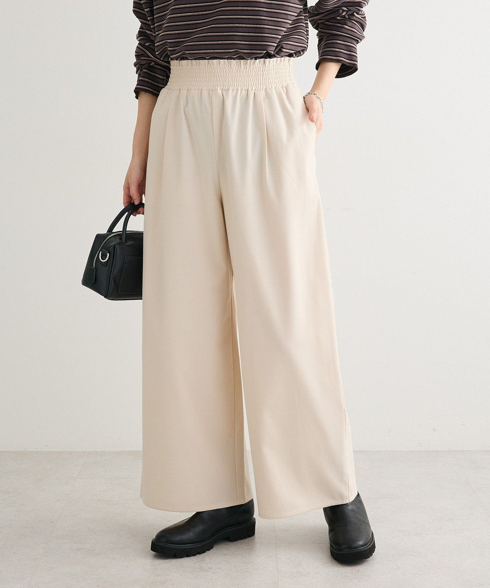 Green Parks あったか裏起毛フレアワイドパンツ 