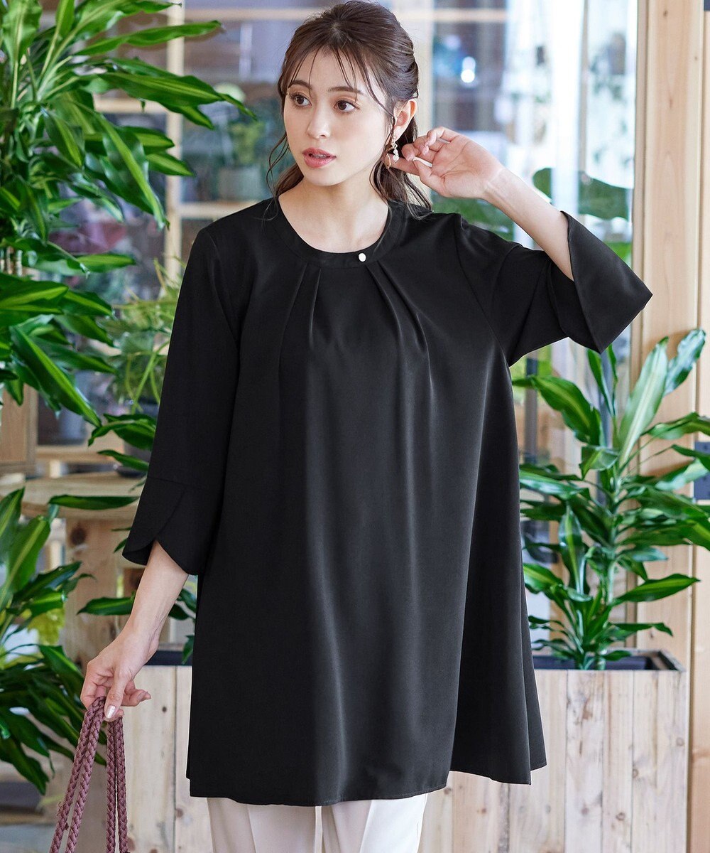 Tiaclasse L 【洗える】花びらスリーブチュニック 