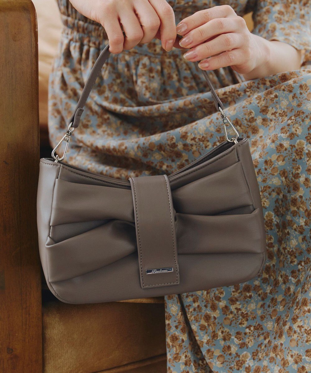 Tiaclasse 【安田美沙子さん着用・2way】リボンギャザーミニバッグ 