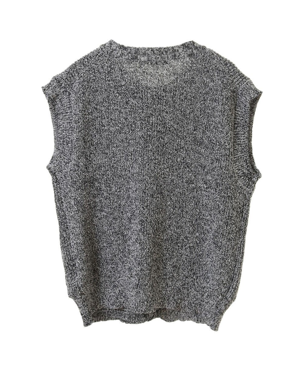 Green Parks シルバーボタンクルーネックベスト 