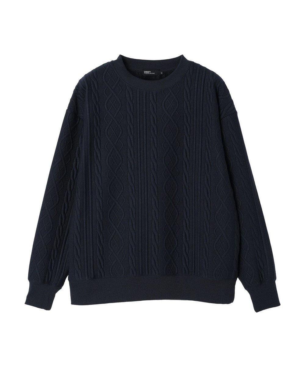 CRAFT STANDARD BOUTIQUE ケーブル柄カットプルオーバー1 