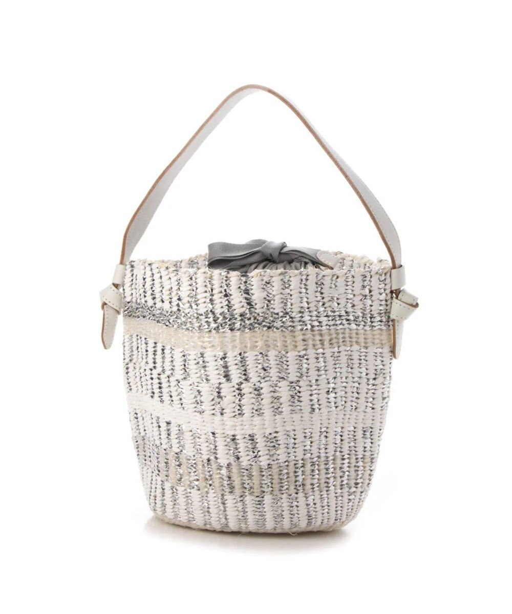 UNBILLION perche プラスティックサイザル×姫路レザー手提げトートバッグ 