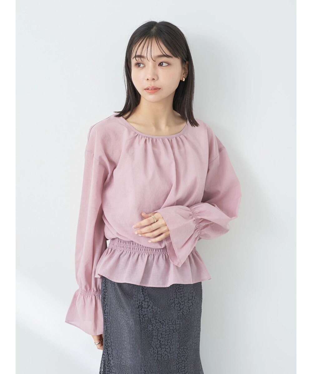 earth music&ecology シャーリングシアーブラウス 