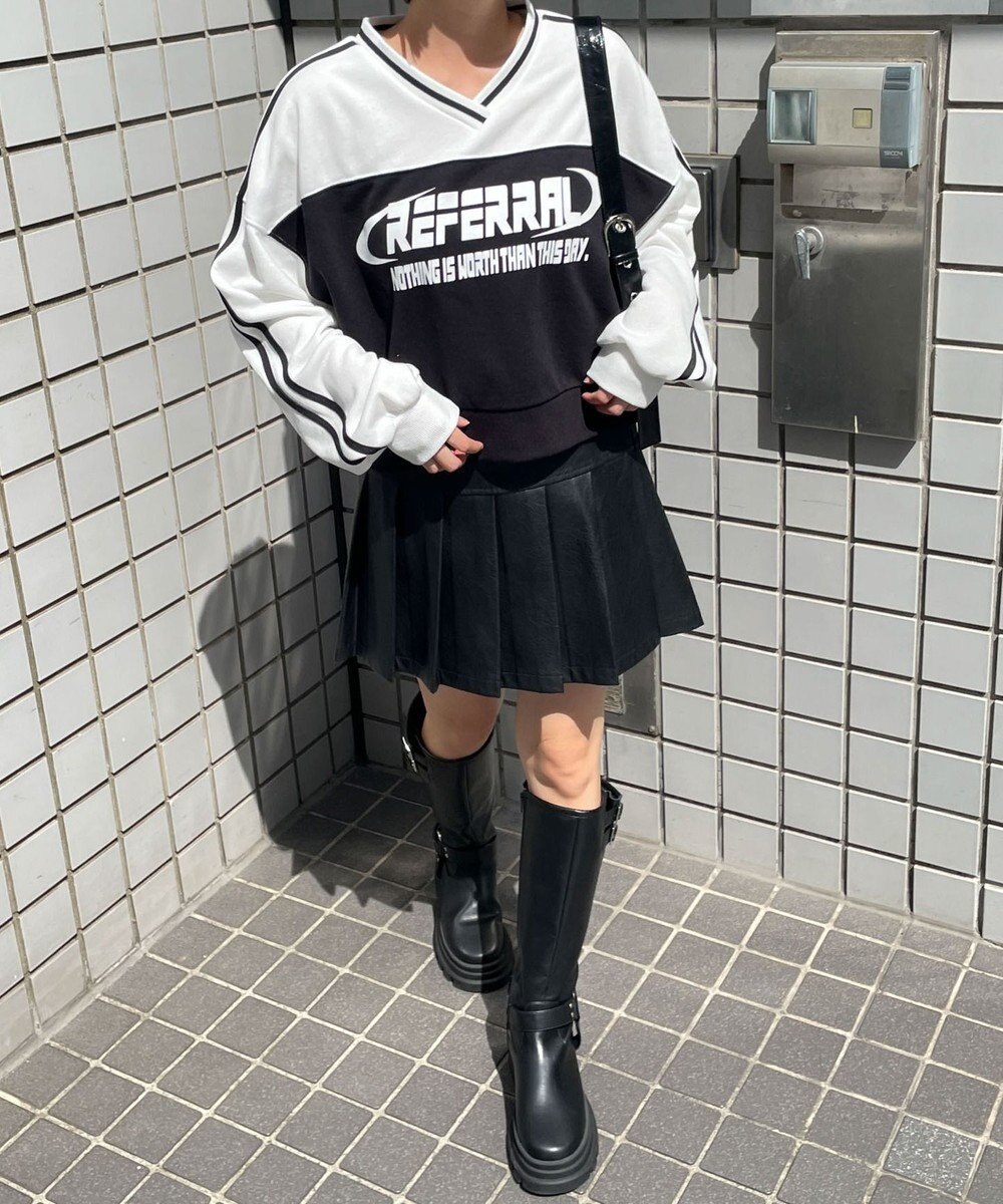 WEGO 切り替えショートスウェット 