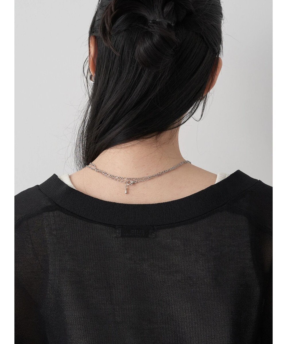 earth music&ecology シアーラメＶネックカーディガン 