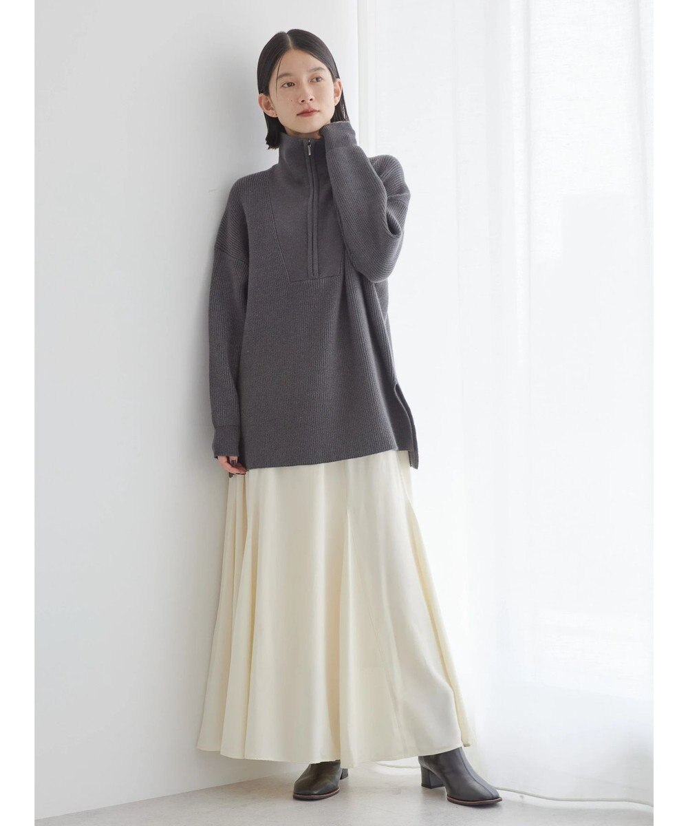 AMERICAN HOLIC バイパチハーフＺＩＰ片畦ニットプルオーバー　 