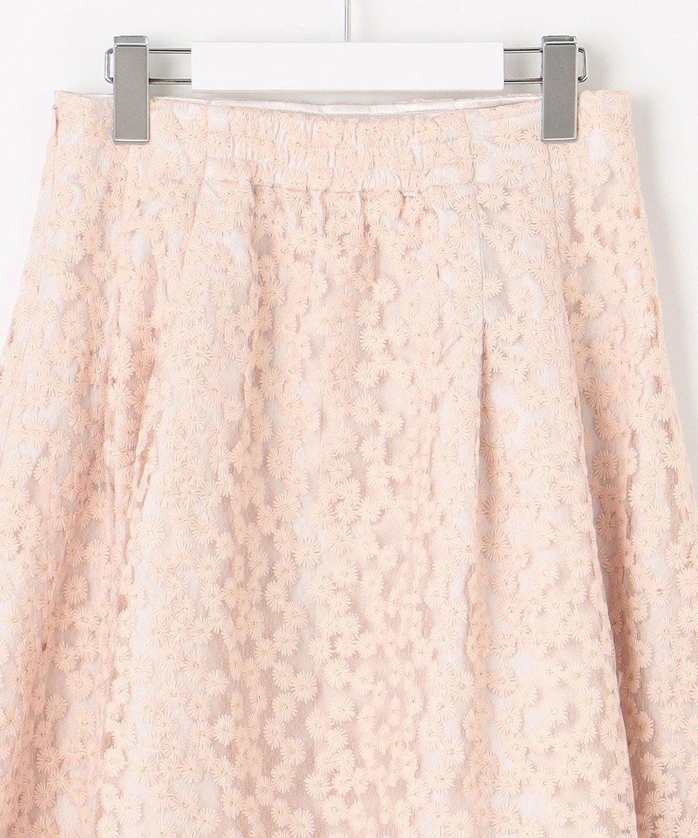 Feroux フラワー刺繍 フレアスカート 