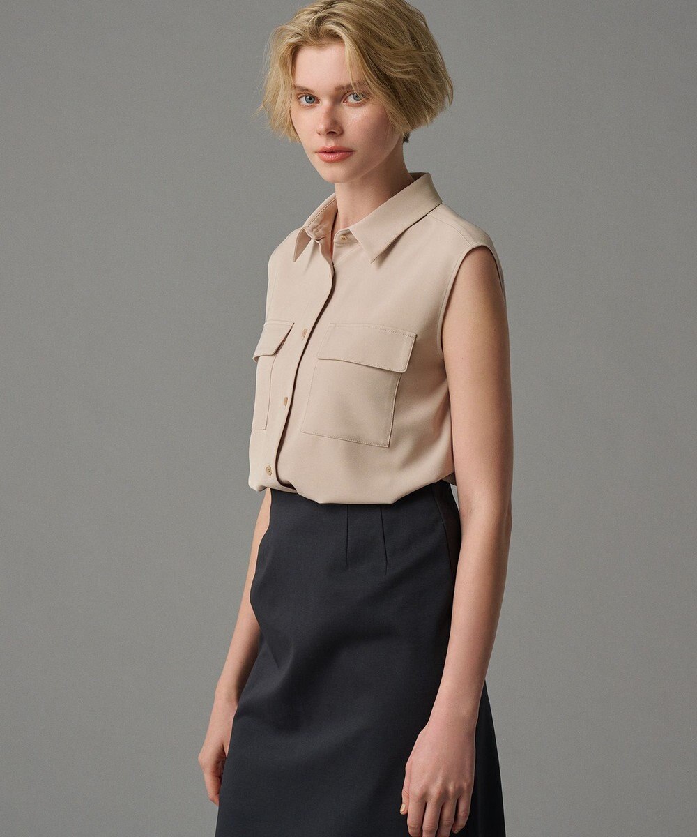 uncrave 【接触冷感・撥水・洗濯機洗い可】クールタッチツイル ブラウス（uncrave STANDARD) 