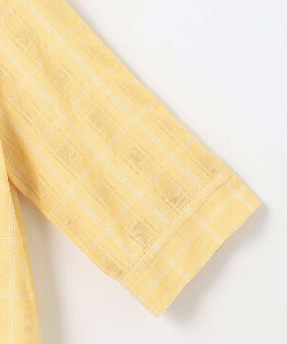 J.PRESS LADIES 【洗える】SHEER チェック シャツ ブラウス 