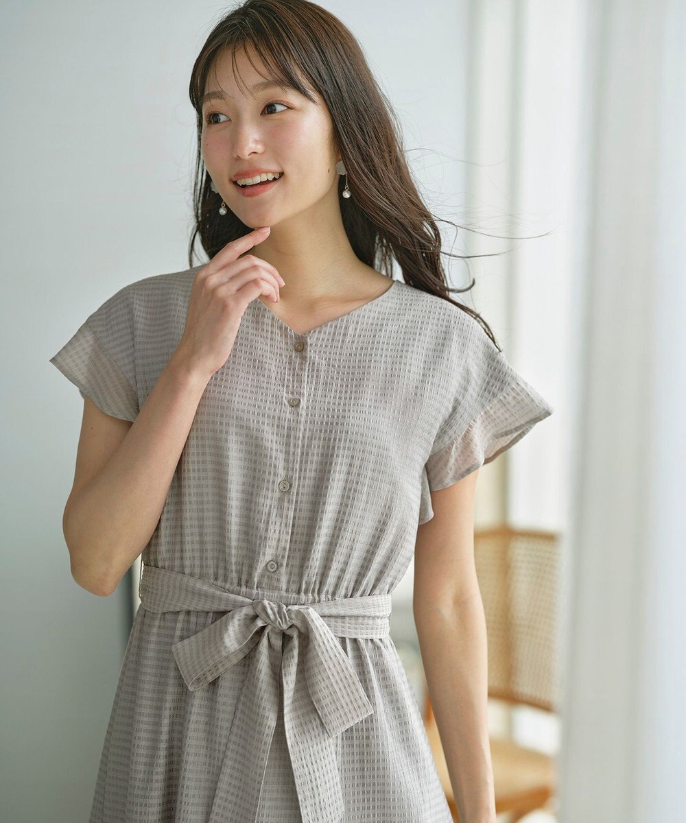 ANY SIS ドビーシアーチェック ワンピース 