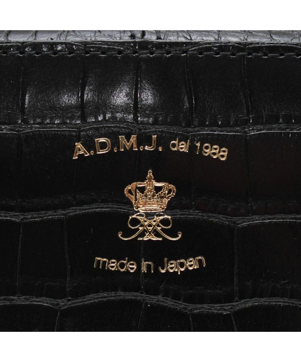 A.D.M.J. 【牛革】クロコ型押し ボストン28cm 