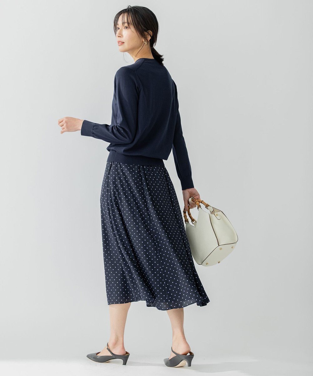 23区 L 【洗える】トライアングルプリント スカート 