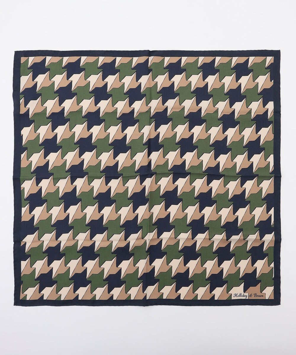 JOSEPH ABBOUD 【イタリア製・Holliday&Brown】ビッグハウンドトゥースプリント スカーフ 