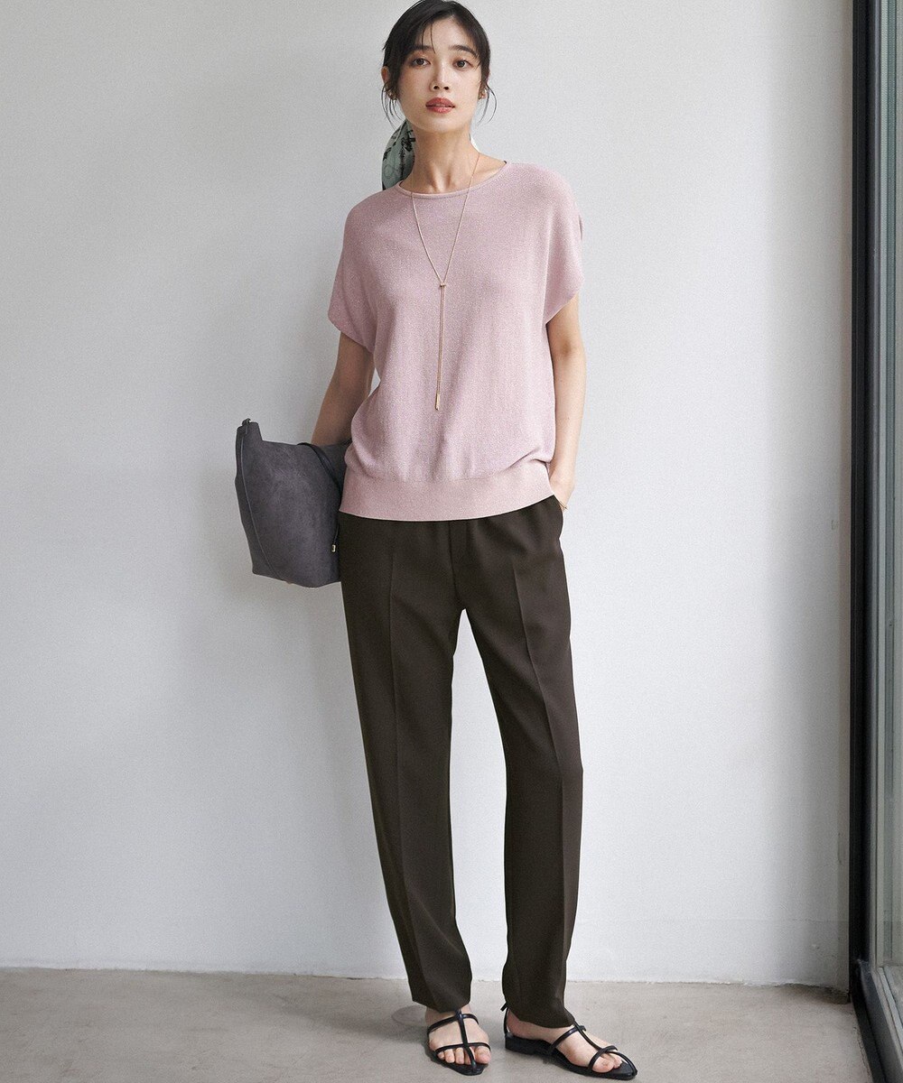 23区 L 【Oggi・CLASSY.掲載】ストレッチジョーゼット テーパード パンツ 