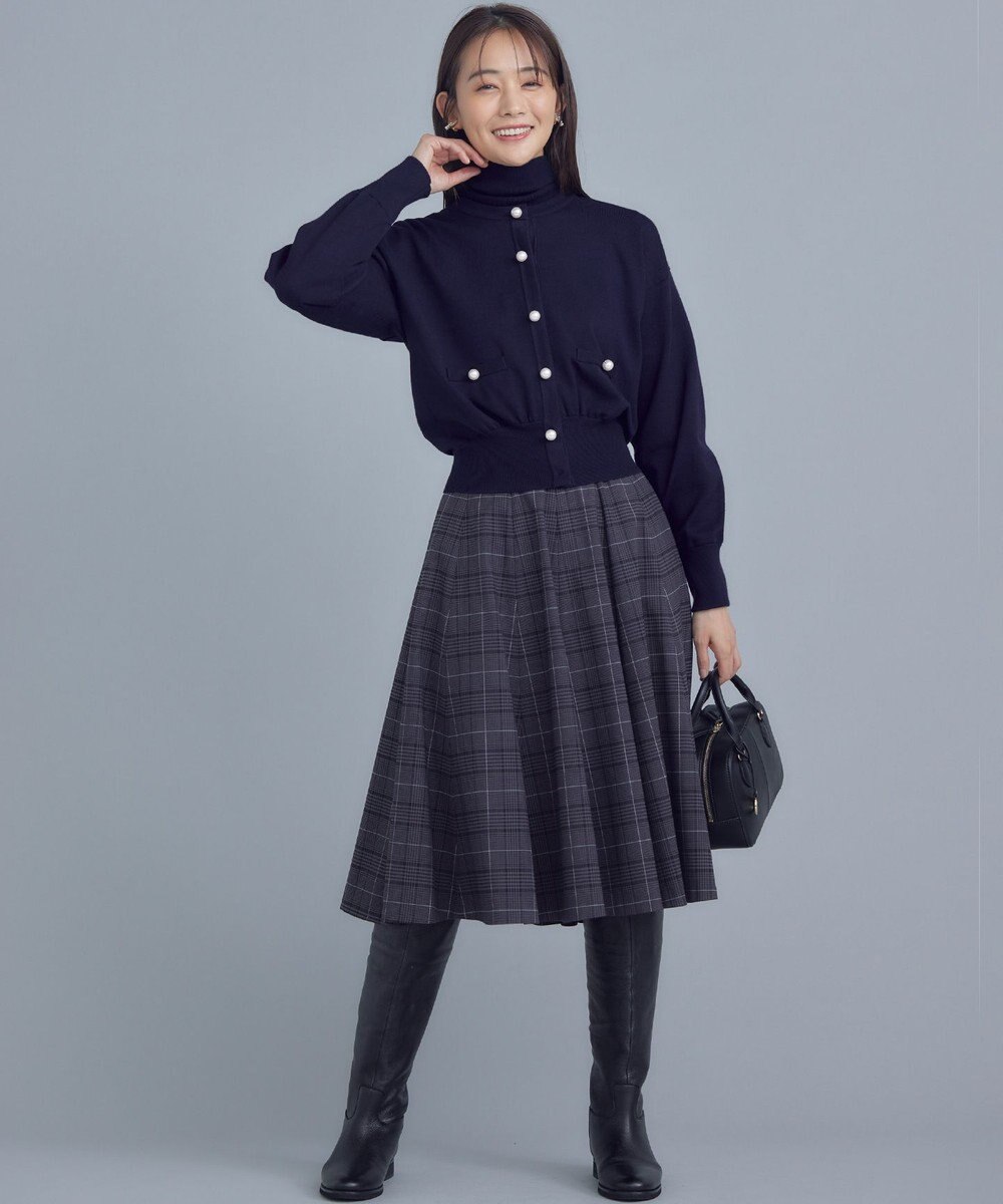 組曲 L 【WEB限定色あり】ELENA パールボタン ニットジャケット 