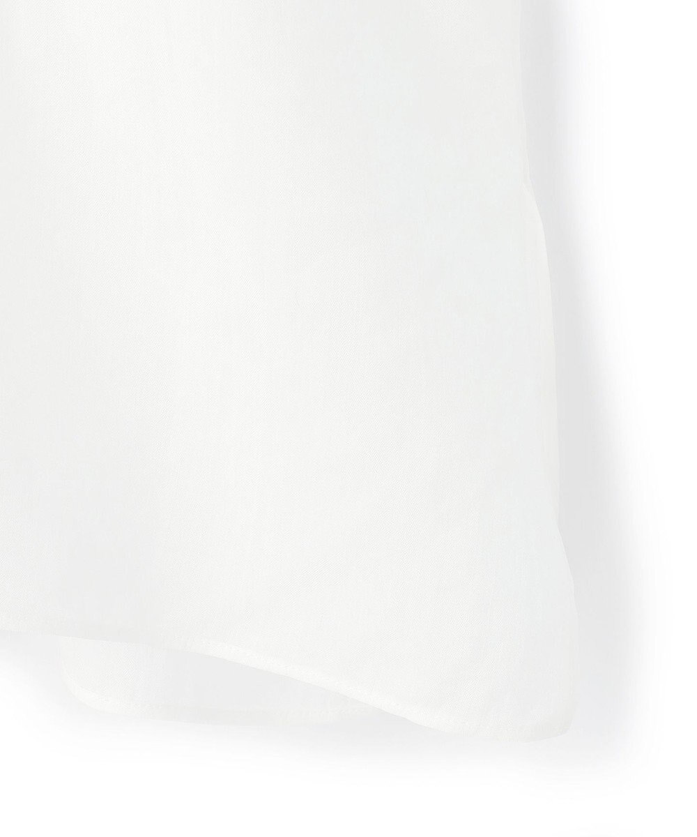 BEIGE， PAULINE / リネンヴィスコースフェイクレザー配色ブラウス 