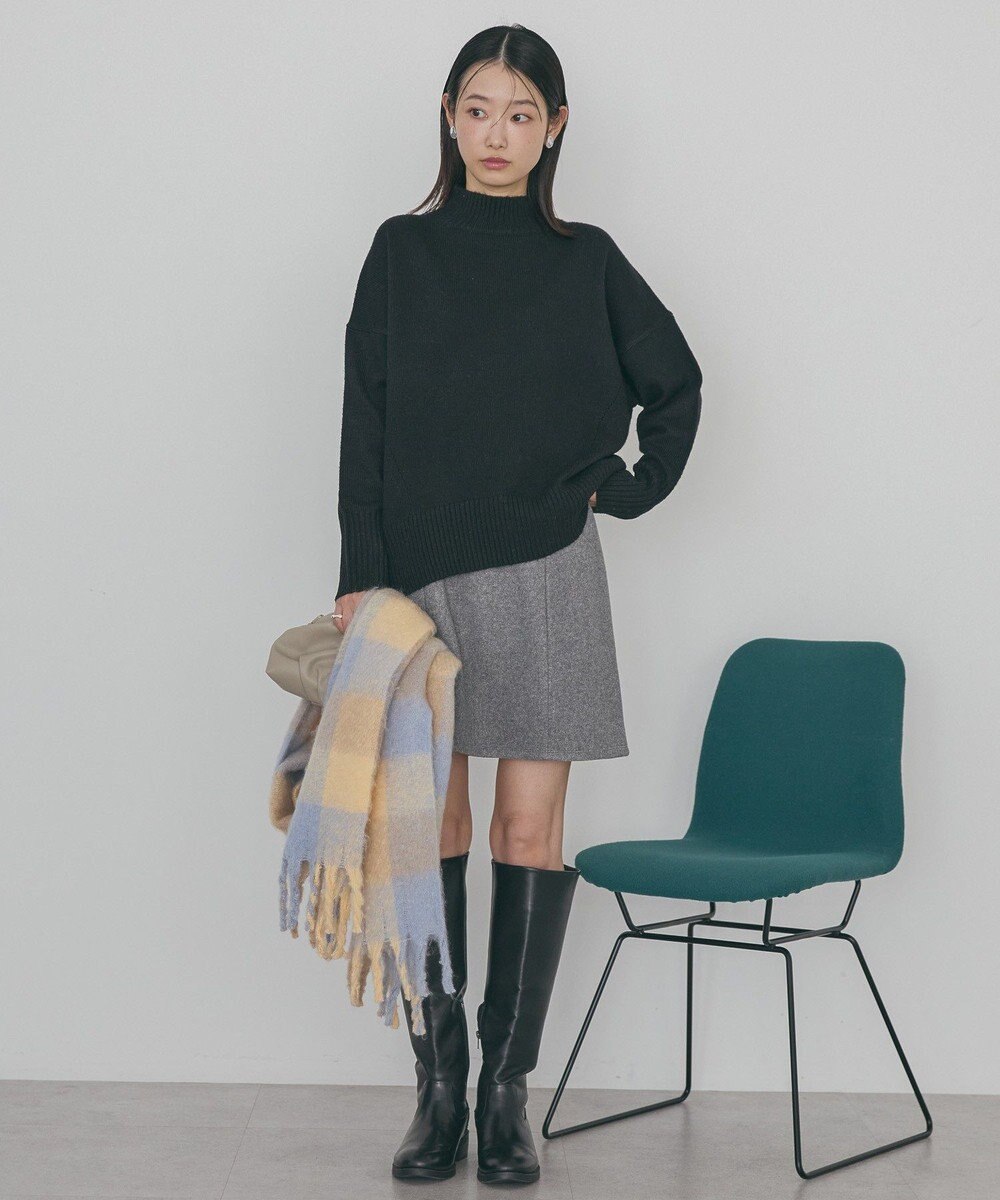 AMERICAN HOLIC モックネックコクーンニットプルオーバー 