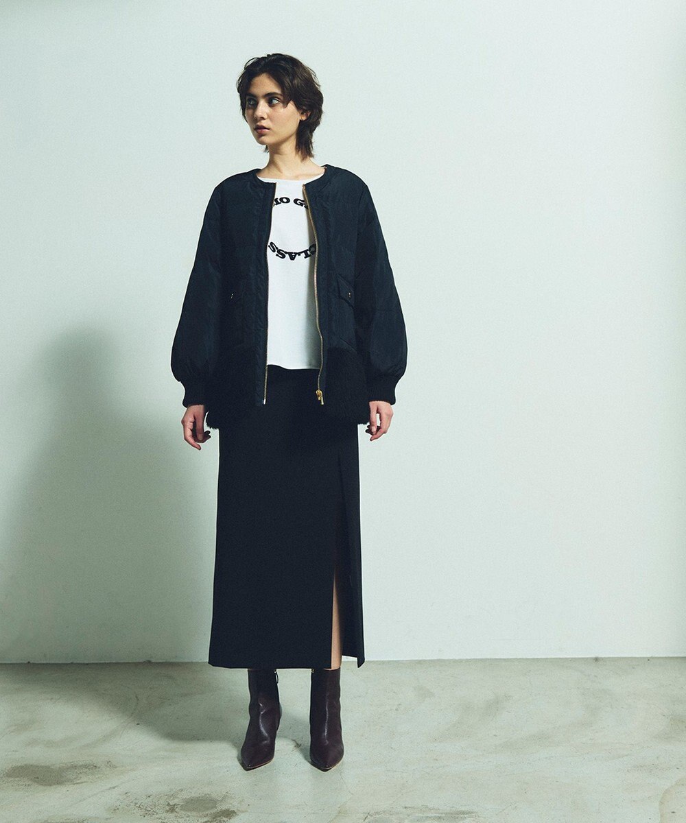 GRACE CONTINENTAL ボアコンビダウンジャケット 