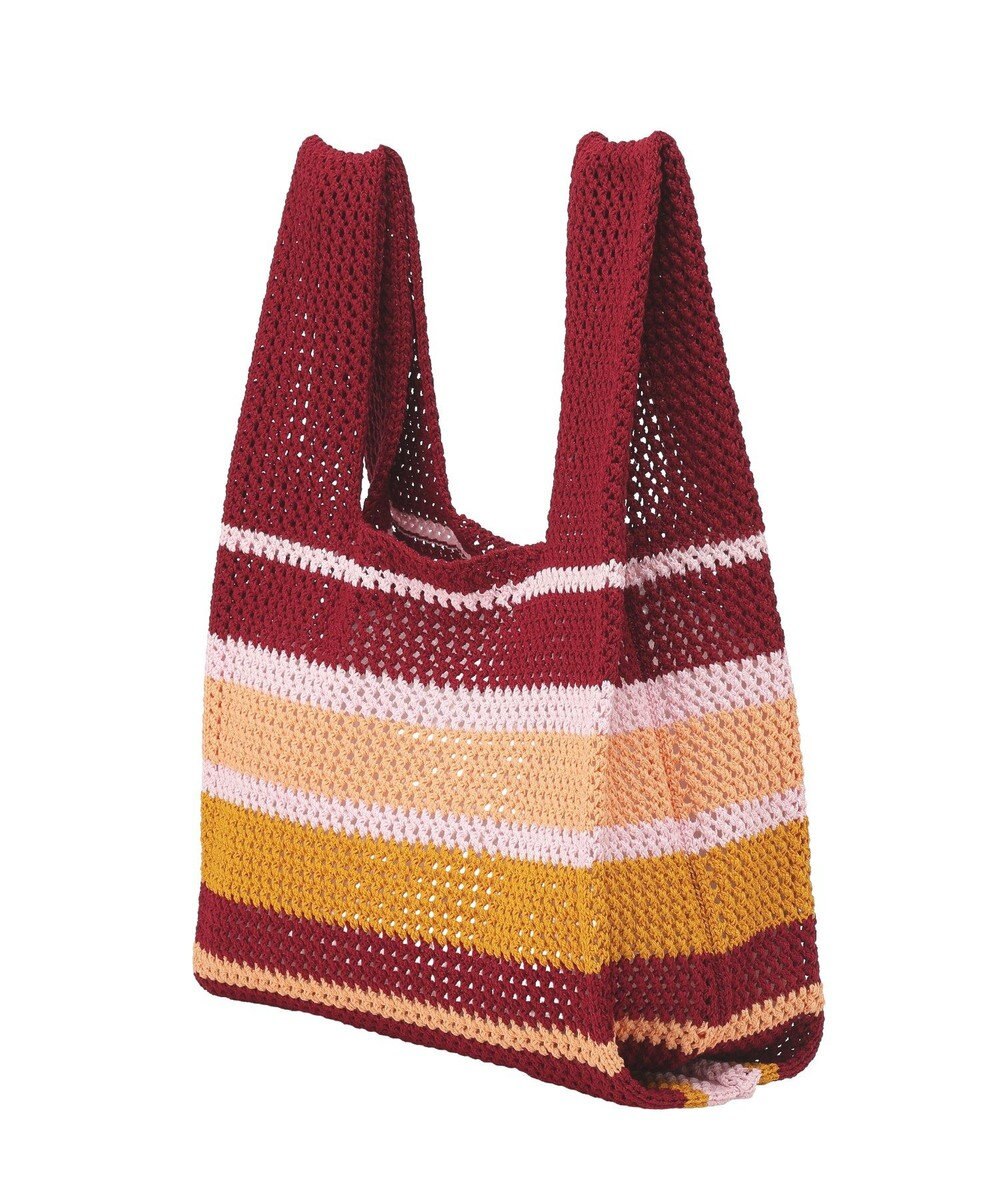 earth music&ecology マルチボーダーニットバッグ 