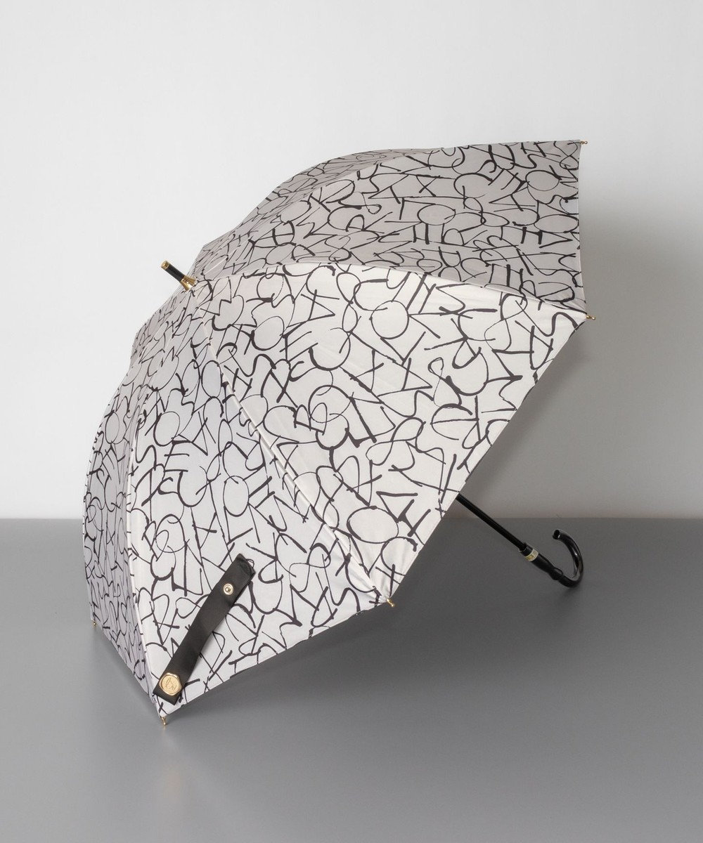 AURORA Beaurance ビューランス モノグラム柄 晴雨兼用傘 (1段スライドショート傘) 日傘 クリーム
