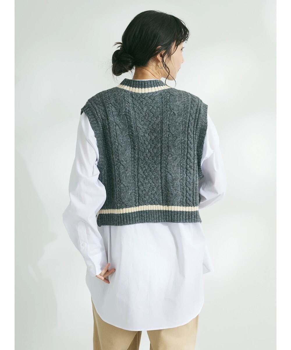 CRAFT STANDARD BOUTIQUE ２ＷＡＹケーブルニットベスト 