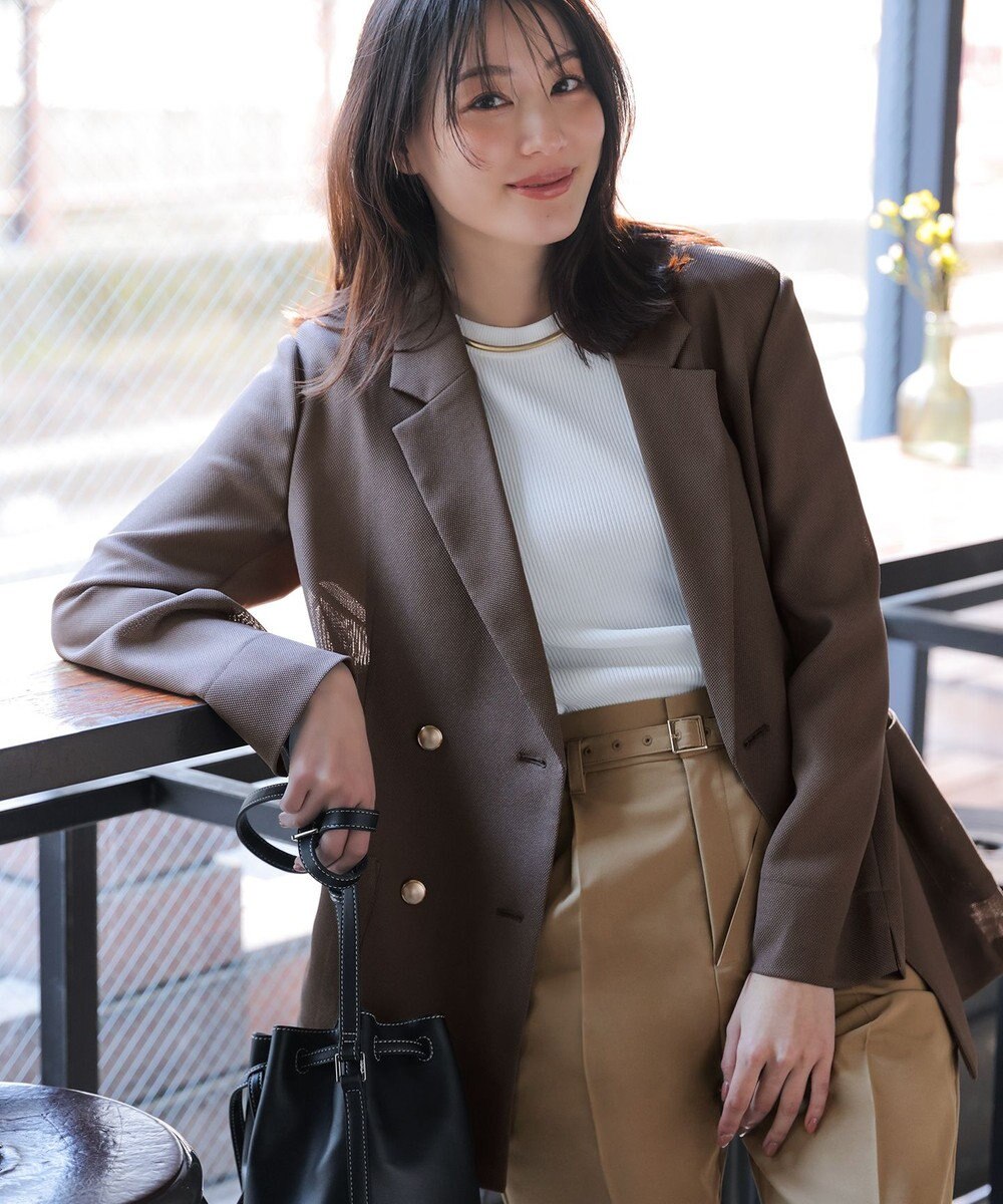 ANY SIS シアーメッシュ ダブルジャケット 