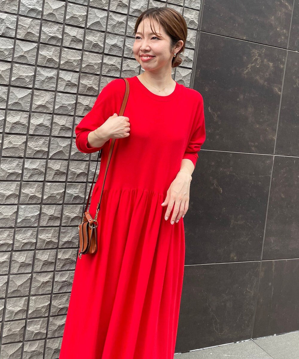 UNFILO 【新色追加】スタイルアップニット ワンピース 