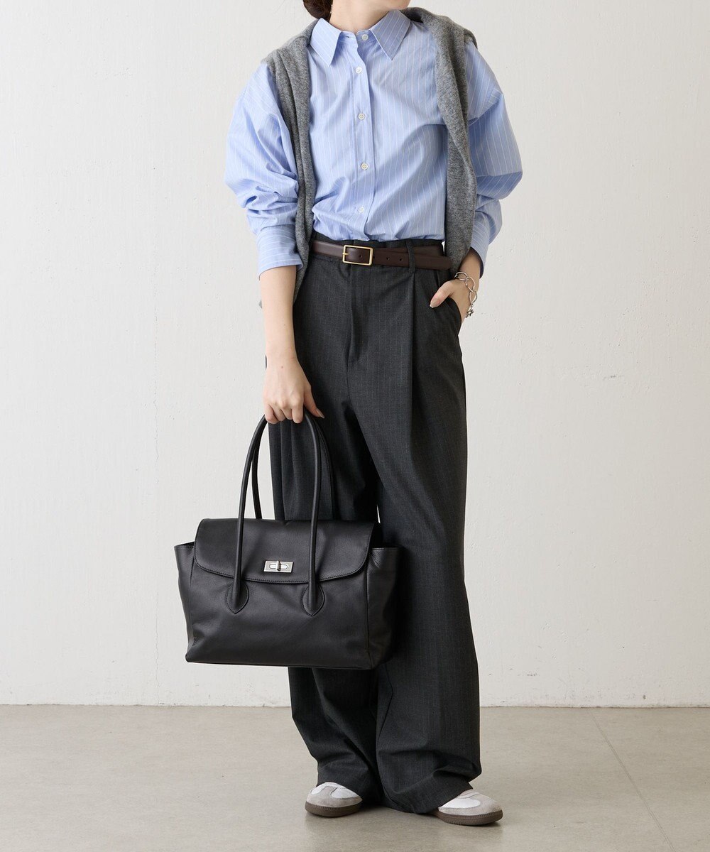 russet 《@__serako.r__企画》ソフトレザーフラップトートバッグ(CE-1678) 