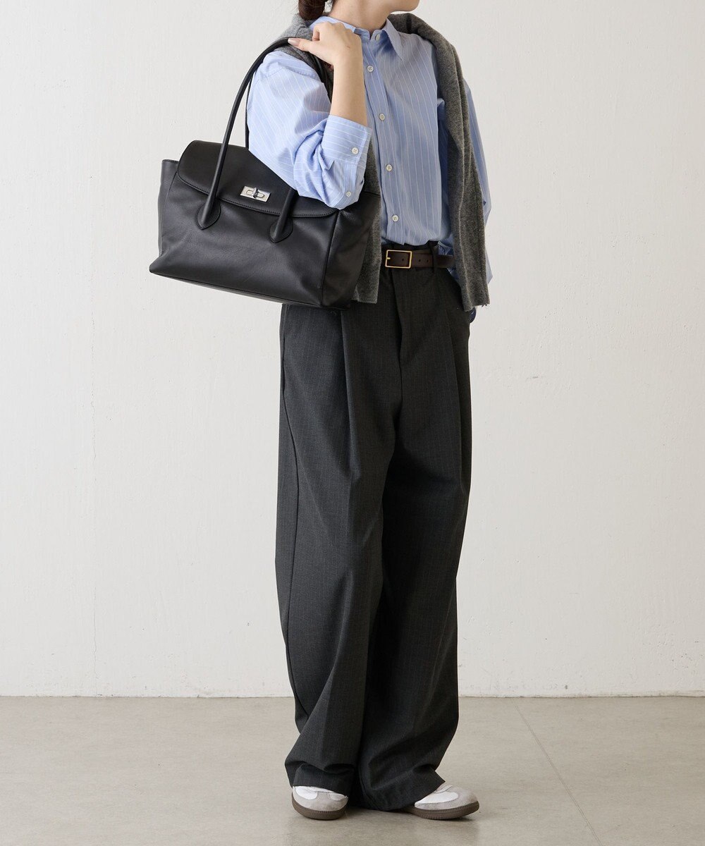 russet 《@__serako.r__企画》ソフトレザーフラップトートバッグ(CE-1678) 