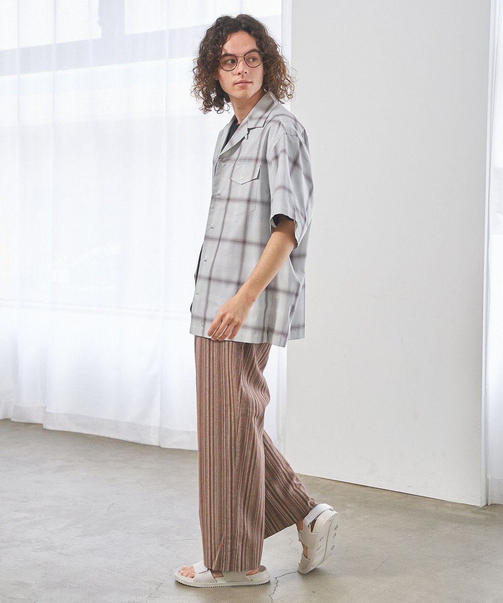 J.PRESS YORK STREET 【UNISEX】オンブレーチェック オープンカラーシャツ 