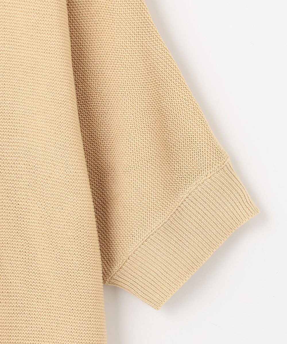 ANY 【洗濯機可/UVカット/アンチピリング】ハーフスリーブガーターニット 