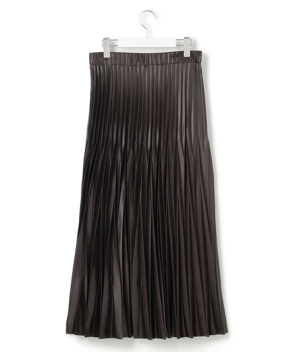 23区 【洗える】レザーライクプリーツ スカート 