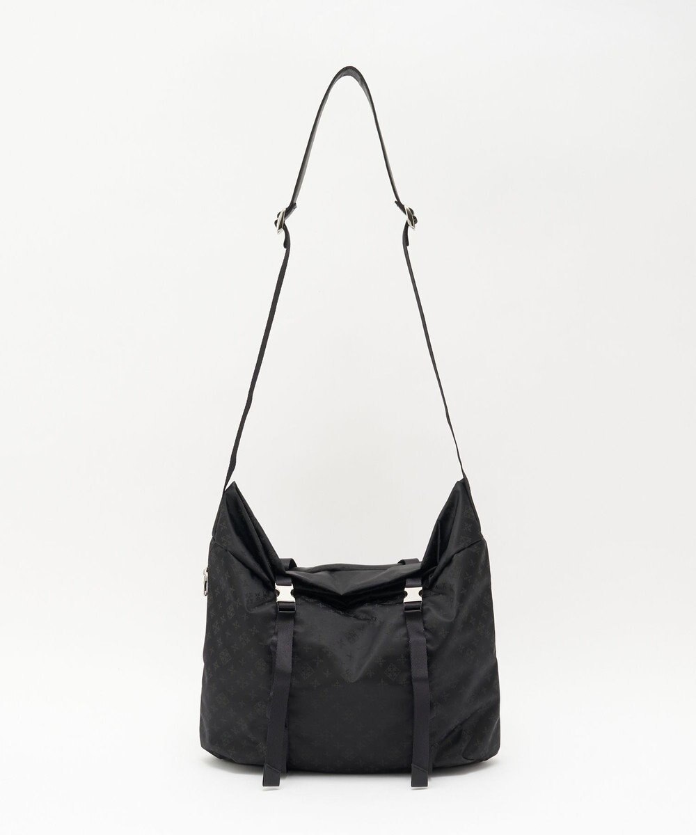 russet ナイロンジャガードメタルバックルショルダーバッグ L(CE-1656) 