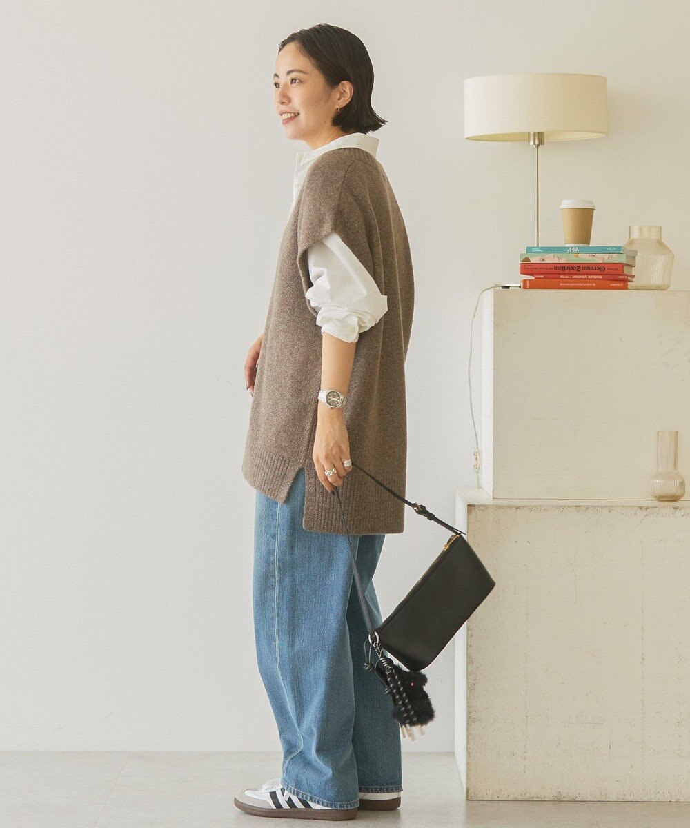 AMERICAN HOLIC ラメ入りＶネックニットベスト 