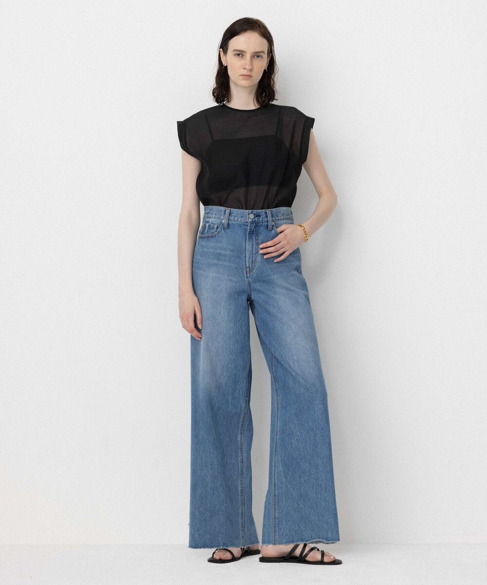 NAVE 【Nave・洗える/シアー素材】シアーリンクル ノースリーブブラウス 