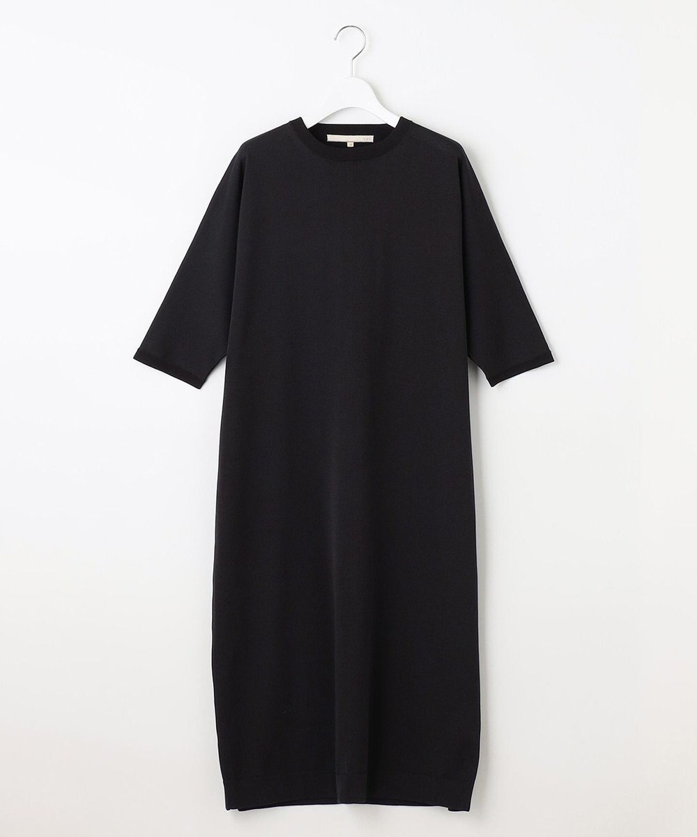 自由区 【洗える】シャインハイゲージ ドルマンスリーブワンピース 