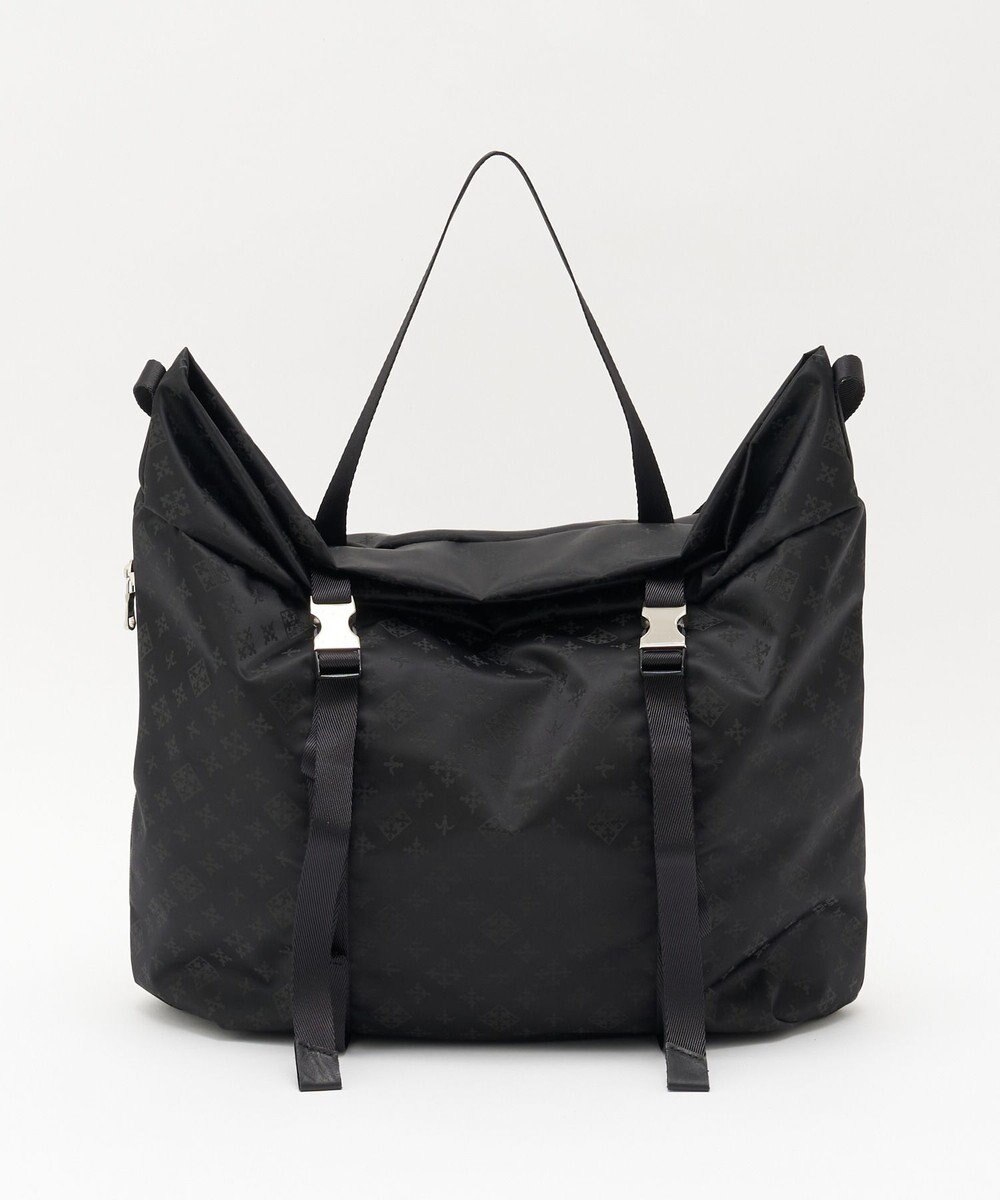 russet ナイロンジャガードメタルバックルショルダーバッグ L(CE-1656) 