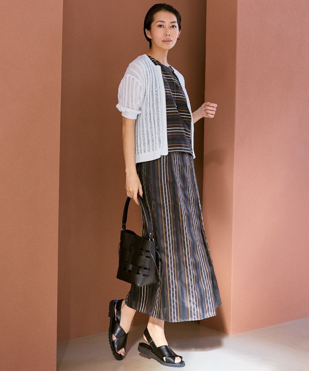 自由区 L 【カタログ掲載・セットアップ対応】マルチストライプジャカード スカート 