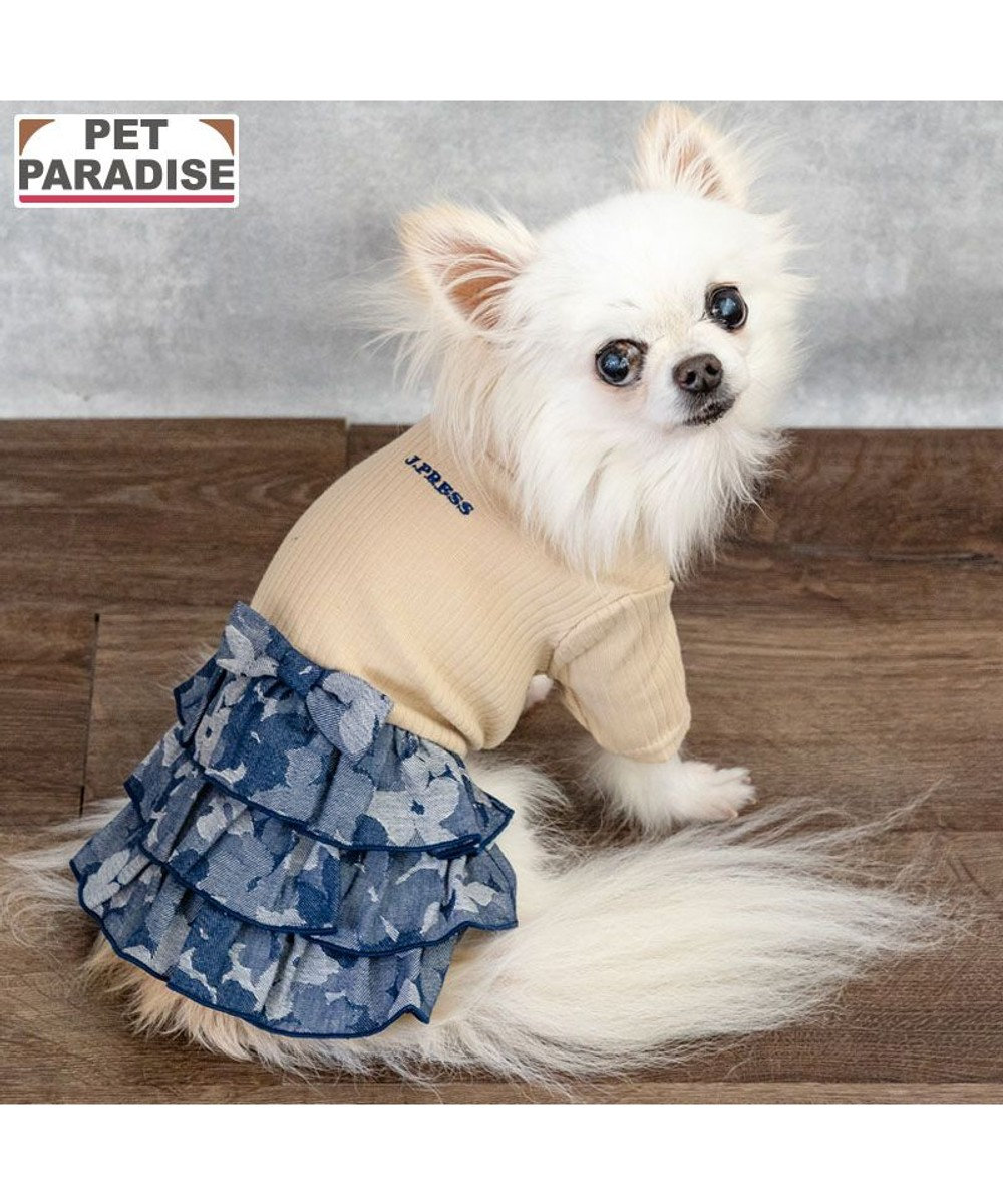 PET PARADISE J.PRESS ジャガード スカートつなぎ 小型犬 