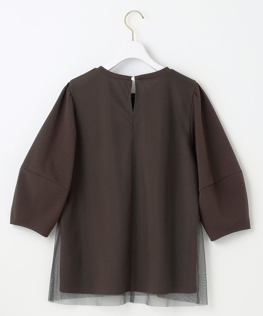 ANY SIS L 【洗える】カットジョーゼットチュール トップス 