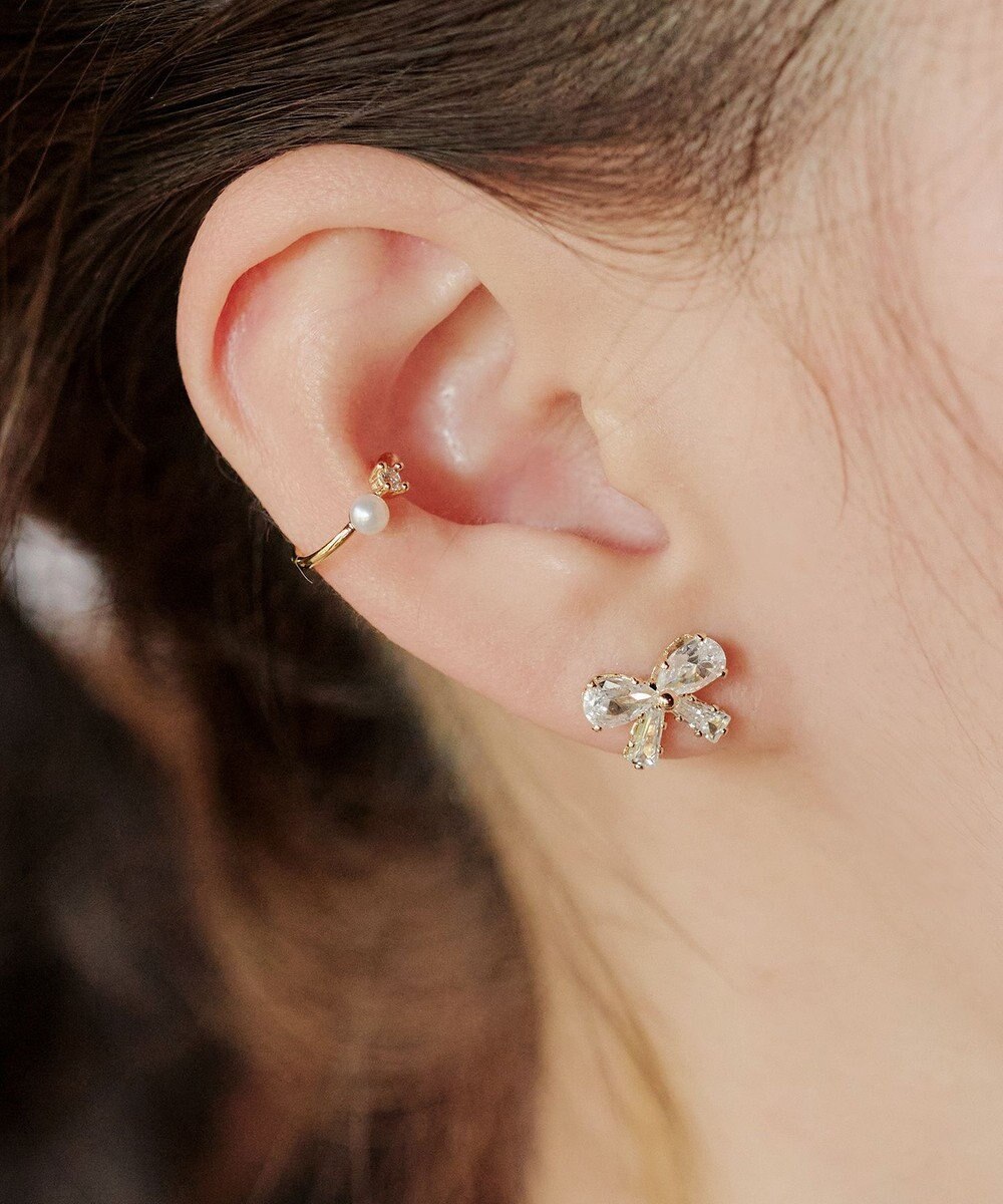 Tiaclasse 【選べる2種類】パールイヤーカフ 