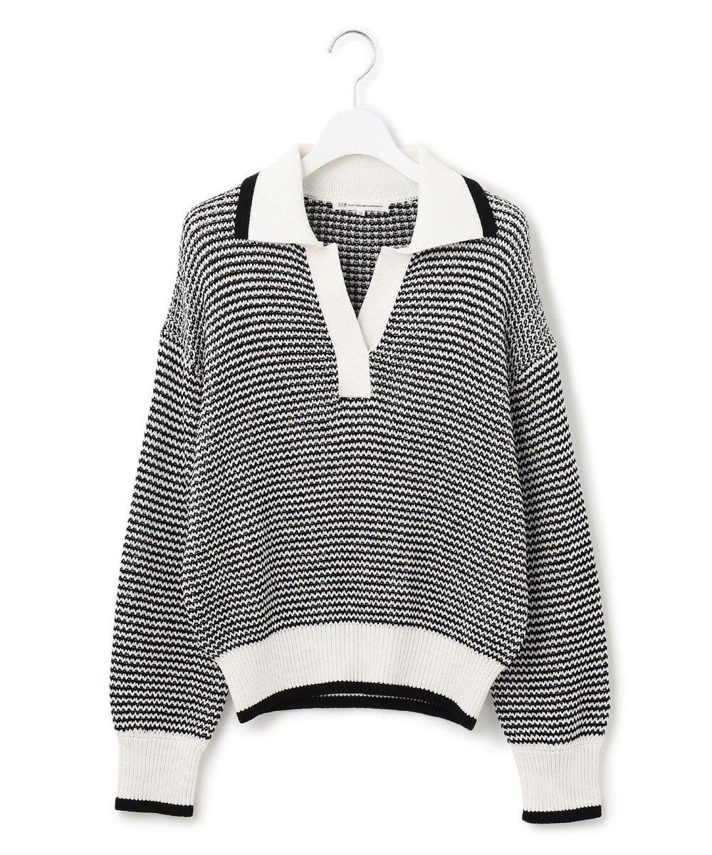 23区 【洗える】ワッフルパターン バイカラー ニット 