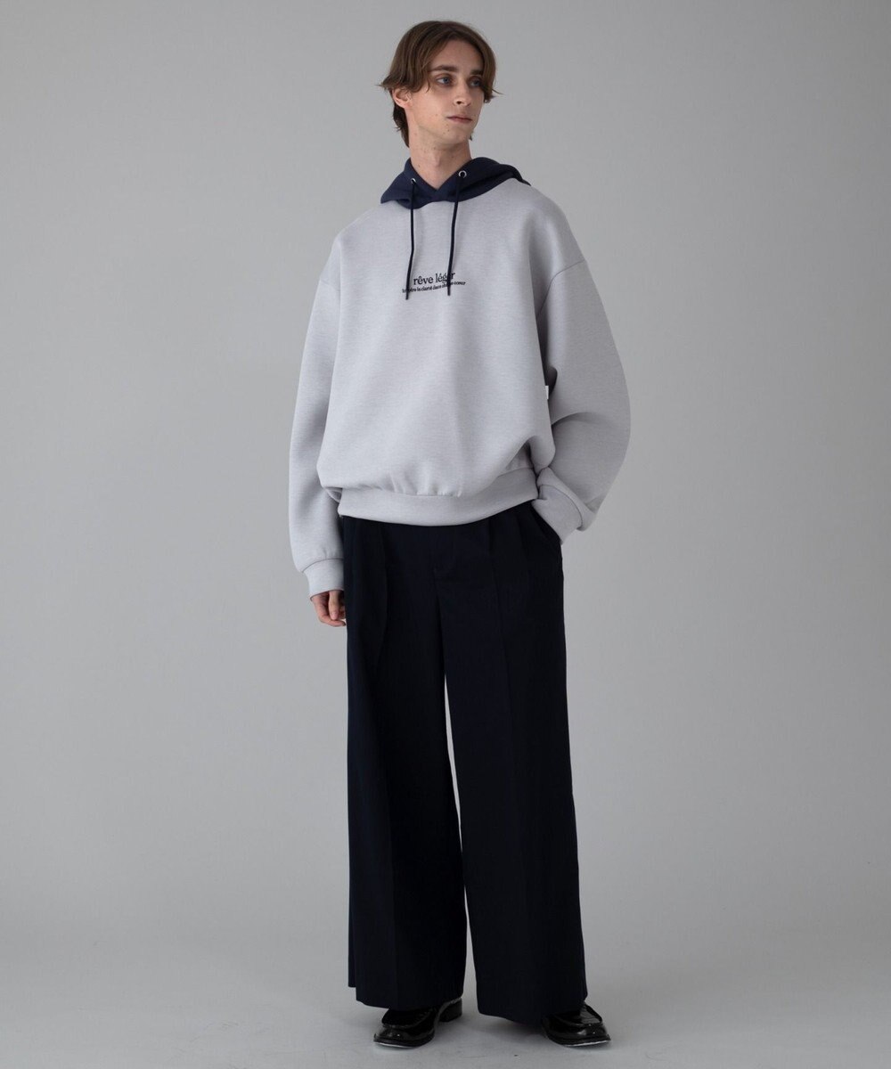 WEGO 【ユニセックス着用ITEM/MLサイズ展開】ワンポイントバイカラープルパーカー 