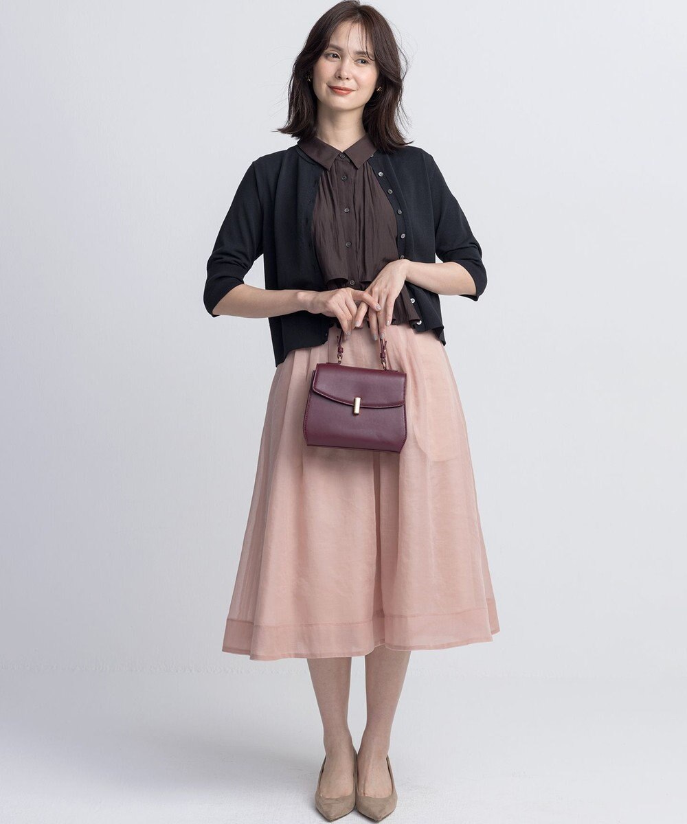 組曲 【入江未悠さんコラボ】ギャザーライトデシンティアード ブラウス 