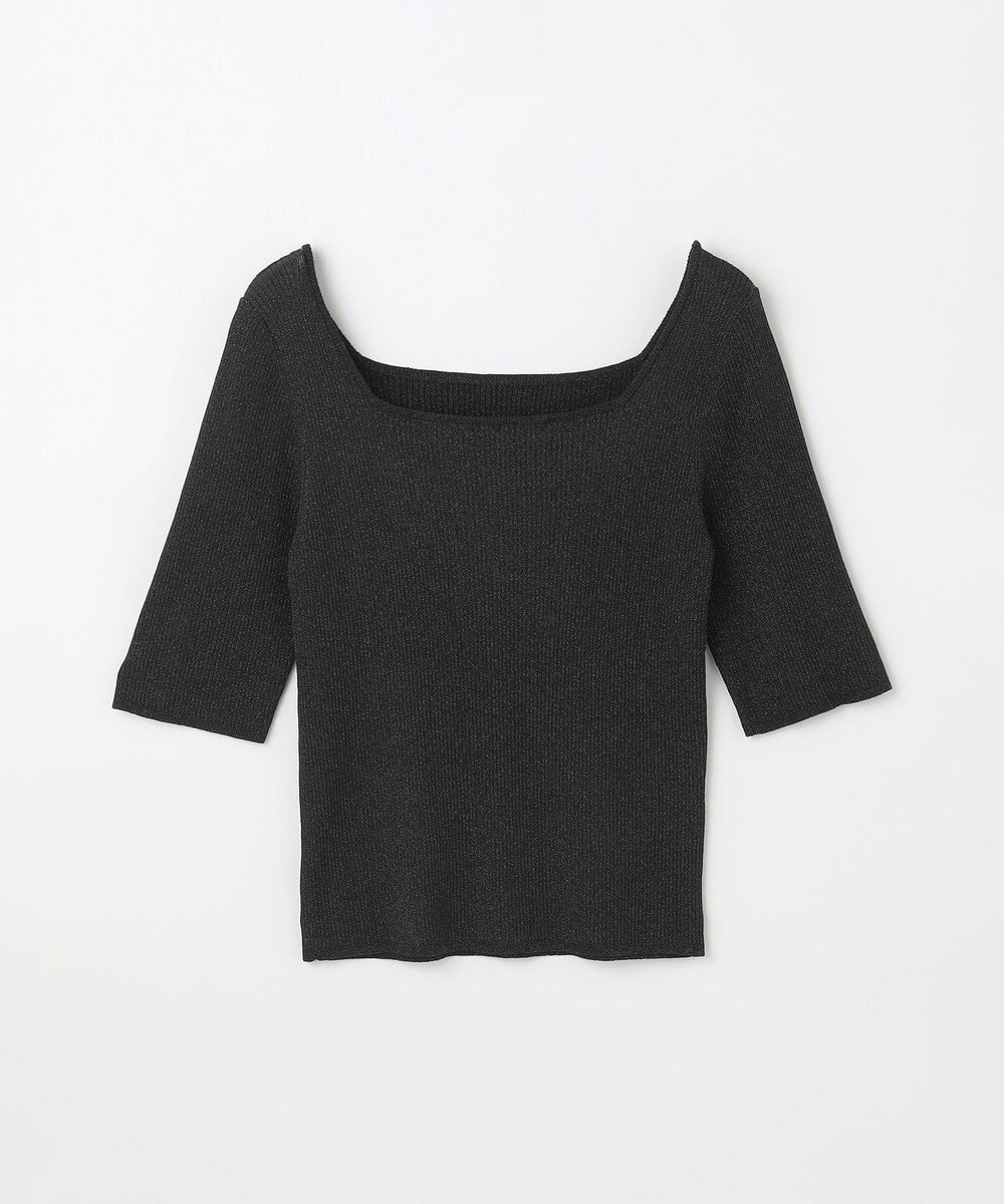 GRACE CONTINENTAL ラメリブニットトップ 