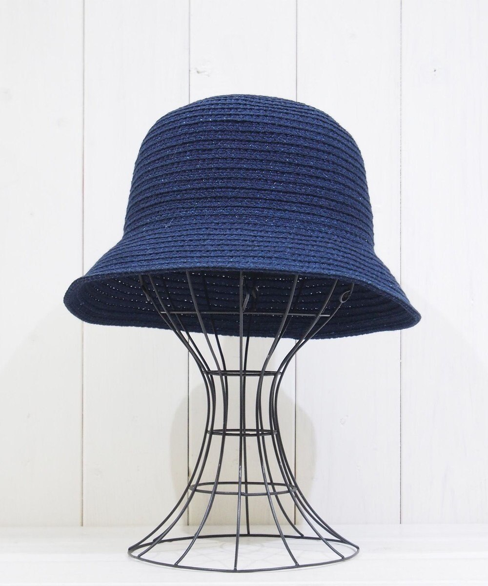石田製帽 インディゴコットンブレード　バケットハット 