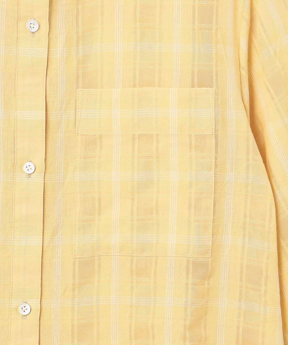 J.PRESS LADIES 【洗える】SHEER チェック シャツ ブラウス 