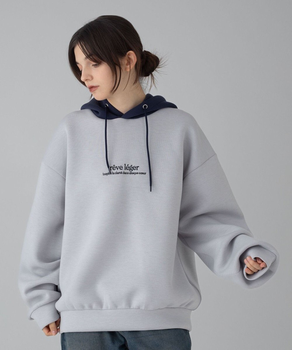 WEGO 【ユニセックス着用ITEM/MLサイズ展開】ワンポイントバイカラープルパーカー 